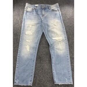 Gap 1969 Sexy Boyfriend Jeans 28 Light Wash Distressed Ripped Relaxed Denim